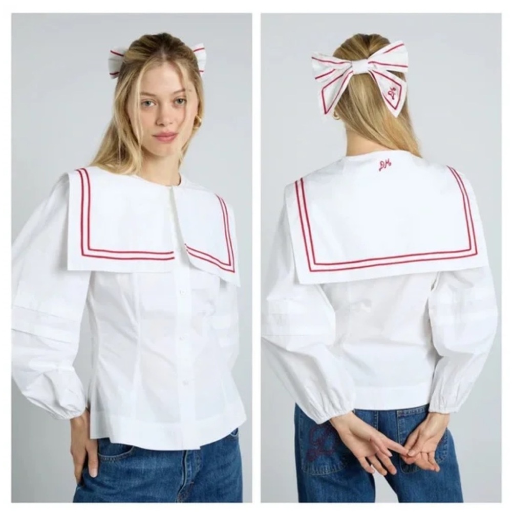 ISO Damson Madder Elise Sailor Collar Shirt S/XS